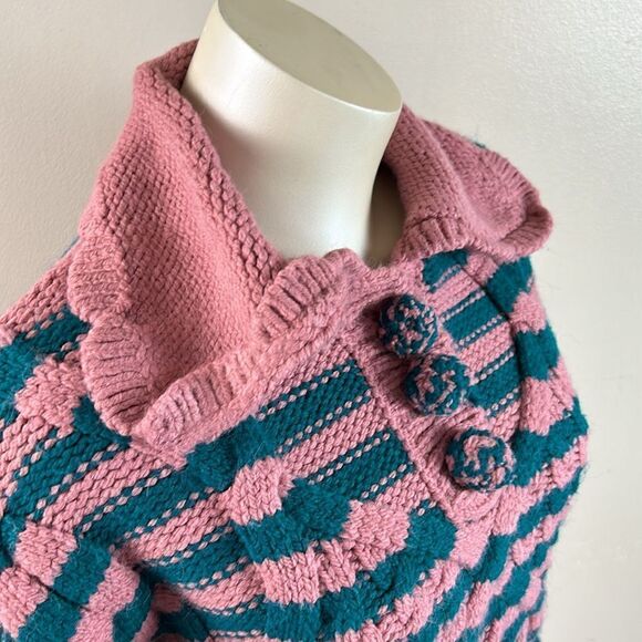 NEW ZARA striped cable knit cropped sweater size small woman’s fall - Picture 5 of 12